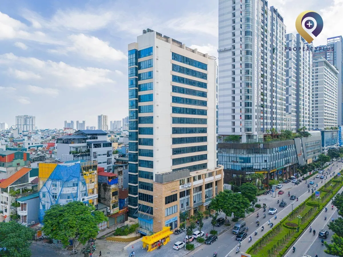 Toàn cảnh tòa nhà Sao Mai Building nhìn từ trên cao.